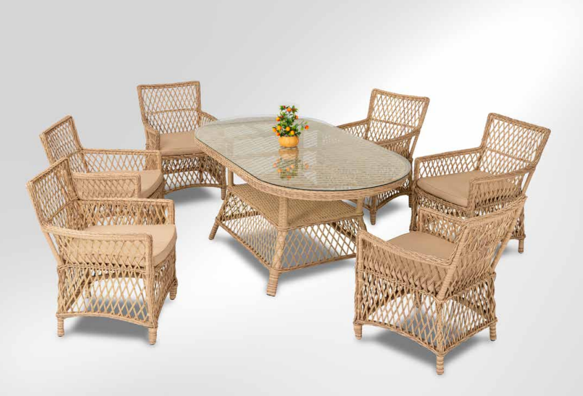 Artemis Rattan Yemek Takımı Bal Köpüğü Artemis Rattan Yemek Takımı Bal Köpüğü